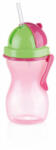 Tescoma BAMBINI Gyermek szívószálas palack 300 ml, zöld, rózsaszín