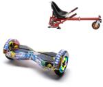 Smart Balance Elektromos Hoverboard GoKart Szett Lengéscsillapítókkal, 8 colos, Transformers HipHop PRO, Nagy Hatótávolság, Piros HoverKart Lengéscsillapítókkal, Smart Balance