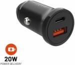 FIXED Car USB-C + USB kimenet, PD, 20 W, fekete (FIXCC20N-CU-BK)