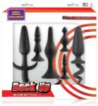 NMC Set Dopuri Anale Silicon Back Up, Negru, 6 Buc