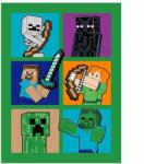 Carbotex Minecraft: Steve, Alex și mobi pătură polar - 150 x 200 cm (MC008 KOC) Patura