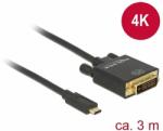 3M Delock Kábel USB Type-C csatlakozó > DVI 24+1 csatlakozó (DP v (85322)