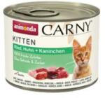 Animonda CARNY® Cat Kitten marhahús, csirke és nyúl bál. 12 x 200 g-os konzervdoboz