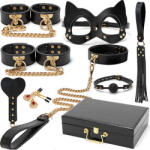 X Fun Bdsm Комплект от естествена кожа "black wolf" 9 части