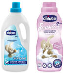 Chicco Gyermek mosószer Sensitive 1, 5 l + Öblítőszer koncentrátum Virág ölelés 750 ml