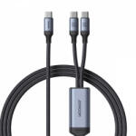 JOYROOM 2in1 USB-C - USB-C + USB-C Speedy Kábel - 1.5m 100W - Fekete (SA21-1T2)