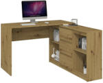 GreenSite Shannan Plus 2D3S, masă birou cu dulap, stejar