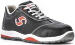 Sixton Peak DANCE S3 Fekete bőr munkavédelmi félcipő piros reflex 35-48-ig (92195)