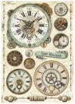 Stamperia Rizspapír A/4 Voyages Fantastiques clock (44278)