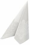PAW textilhatású szalvéta 40x40 cm 50 lap/csomag Royal lace - ezüst, fehér