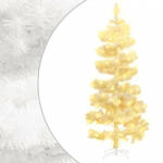 vidaXL Fehér PVC kivilágított állványos kacskaringós karácsonyfa 180cm (344654)