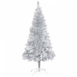 vidaXL Ezüstszínű PET műkarácsonyfa állvánnyal 210 cm (321014)