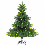 vidaXL Zöld megvilágított karácsonyi Nordmann műfenyő 180 cm (3077474)