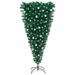 vidaXL Megvilágított fordított műkarácsonyfa gömb szettel 150 cm (3078097)