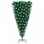 vidaXL Zöld megvilágított fordított műkarácsonyfa 120 cm (3077973)