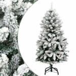 vidaXL Csuklópántos műkarácsonyfa hóval 150 cm (357792)