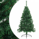 vidaXL Zöld PVC fél műkarácsonyfa állvánnyal 150 cm (321031)