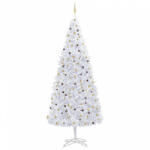 vidaXL Fehér megvilágított műkarácsonyfa gömb szettel 500 cm (3077793)