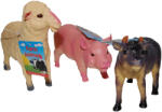 UP Int'l Set 3 figurine din cauciuc animale domestice, taur/oaie/purcel, 20 - 22 cm (UP26699TOP) - bekid Figurina