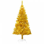 vidaXL Aranyszínű PET műkarácsonyfa állvánnyal 120 cm (329185)