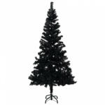 vidaXL Fekete PVC műkarácsonyfa állvánnyal 180 cm (321001)