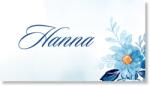 Personal Card de nume - Flori albastre Selectați cantitatea: 31 buc - 60 buc