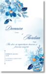 Personal Invitație de nuntă - Flori albastre Selectați cantitatea: 61 buc și mai multe