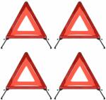  Triunghiuri avertisment trafic, 4 buc. , roșu, 56, 5x36, 5x44, 5 cm (150992)