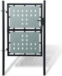  Poartă de gard cu o ușă, negru, 100x175 cm (141686)