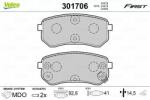 VALEO set placute frana, frana disc VALEO ESSENTIAL 301706 (301706)