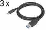 ASSMANN AK-880903-010-S cabluri USB 1 m USB 2.0 USB C USB A Negru (AK-880903-010-S)