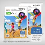 Procart Hartie Foto A3 Procart Matte Inkjet Printabila Fata-Verso 220g 50 Coli (50DMA3)