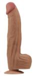 Lovetoy Dildo Realist King Sized Sliding Skin, TPE, Maro Deschis, 31 cm Dildo
