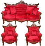 Chairs Deco Set 3 canapea Royal și două fotolii-bordo Canapea