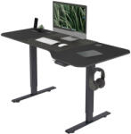 JAN NOWAK ELLA 1600 állítható magasságú asztal, elektromos íróasztal, 1600x720x750, antracit