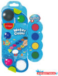  Vízfesték készlet, 12+4 cserélhető színnel, ecsettel, műanyag dobozban, Keyroad (54316)