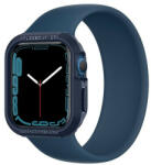 Apple Watch 4-6, SE (40mm), Watch 7 (41mm), Szilikon védőkeret, ütésálló, szíj nélkül, Spigen Rugged Armor, kék - pixato