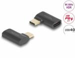 Delock Adaptor USB4 type C 8K60Hz/240W T-M unghi stanga/dreapta, Delock 60245 (60245)