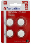 Verbatim Gombelem, CR2016, 4 db, VERBATIM "Premium" (VECR20164) (VECR20164)