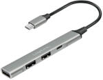 LogiLink USB 3.2 Gen 1, 4 portos USB-C hub, vékony kialakítás, alumínium ház (UA0416)