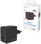 LogiLink Aljzatadapter, 1x USB-C port (PD) és 1x USB-A QC port, 18 W (PA0220)