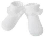  Yo! Baby pamut zokni - fehér csipkés 0-3 hó - babastar