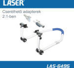 Laser Tools Motorkerékpár alátámasztó 2: 1-ben első+hátsó 200 kg-os teherbírás (LAS-6495)