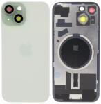 Apple iPhone 15 - Hátsó üveg + Kamera lencse + Fémlemez + Magsafe mágnes (Green), Green