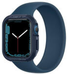 Apple Watch 4-6, SE (40mm), Watch 7 (41mm), Szilikon védőkeret, ütésálló, szíj nélkül, Spigen Rugged Armor, kék - tok-shop
