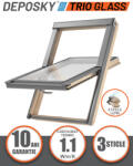 DEPOSKY Fereastra mansarda DEPOSKY TRIO GLASS 3 sticle, maner jos (DTG C2A B1500)