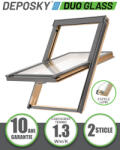 DEPOSKY Fereastra mansarda DEPOSKY DUO GLASS 2 sticle, lemn, maner jos (DDG C2A B900)