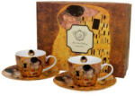Duo Gift Porcelán eszpresszócsésze+alj, 90 ml, 2 személyes, dobozban, Klimt: The Kiss