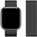 Forcell Milanese Loop - Apple Watch 42/44/45/49mm fém szíj (fekete)
