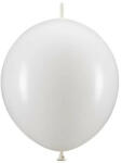 Partydeco Latex lufi, Linking, 28cm-es, 20db, Fehér (LUFI161135)
